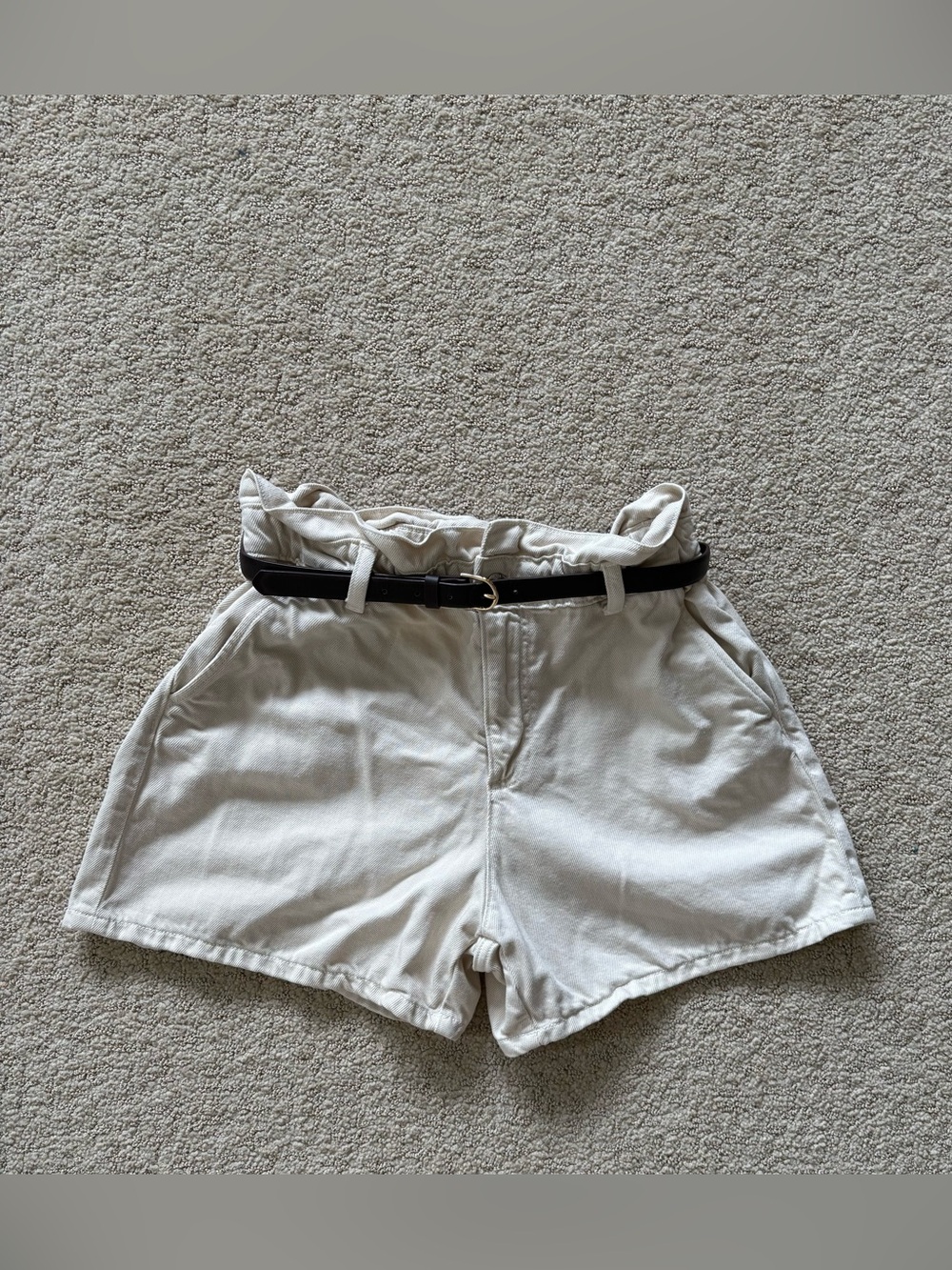 Zara High-Rise Paperbag Waist Women's Shorts
